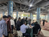 برپایی غرفه بزرگداشت روز جهانی فشارخون در مصلی بزرگ شهرستان قدس