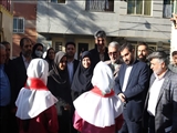 نواخته شدن زنگ مهر در مدرسه پروین اعتصامی شهرستان قدس