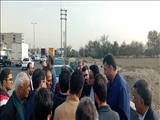 بازدید معاون فرماندار قدس از محل اجرای طرح مخزن تعادلی آب‌های سطحی در شهرستان