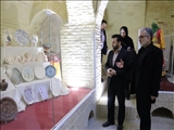 بازدید فرماندار قدس و مدیر کل تعاون، کار و رفاه اجتماعی استان تهران از تعاونی و  نمایشگاه صنایع‌دستی شهرستان