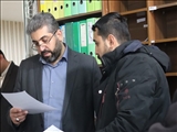بازدید فرماندار قدس از بخش‌های مختلف فرمانداری و گفتگو با کارمندان