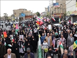 برگزاری راهپیمایی روز جهانی قدس در شهرستان قدس