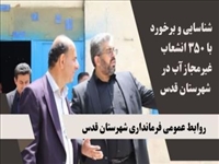 شناسایی و برخورد با ۳۵۰ انشعاب غیرمجاز آب در شهرستان قدس
