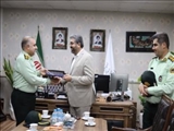 فرمانده نیروی انتظامی شهرستان قدس با فرماندار دیدار کرد/ قدردانی از خدمات فرماندار در هفته دولت