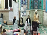 حضور فرماندار و امام جمعه قدس در میان معتکفین