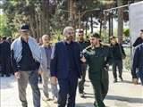 بازدید فرماندار و فرمانده سپاه ناحیه از مرکز اسکان زائران در دانشگاه آزاد قدس