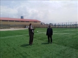 بازدید محسن حسینی از زمین چمن مصنوعی روستای هفت جوی