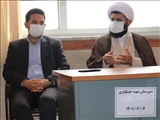 دیدار امام جمعه شهرستان قدس با معلمان مدرسه شهید خشکباری