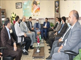 اعضای شورای اسلامی شهرستان قدس با وحید محرمی مدیر و اعضای شورای معاونین آموزش و پرورش دیدار و روز معلم را تبریک گفتند
