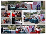 برپایی چادر در مصلی نماز جمعه توسط هلال احمر شهرستان قدس بمناسبت هفته مبارزه با مواد مخدر