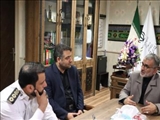 دیدار فرماندار قدس با رئیس پلیس راه شهرستان