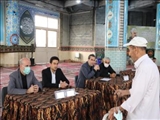 برپایی میز خدمت ادارات در مصلی شهرستان قدس 