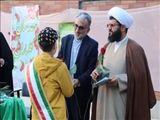 حضور فرماندار قدس و امام جمعه در جمع دانش‌آموزان مدرسه خیرساز حسین فوقی شهرک فرزان