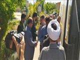 آئین بدرقه اعزام کاروان راهیان نور شهرستان قدس به مناطق عملیاتی غرب کشور 