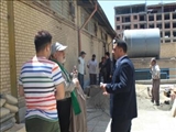 بررسی روند بازسازی استخر آبشار مقصد کارشناسان واحد نظارت فنی براماکن ورزشی اداره کل ورزش و جوانان استان تهران