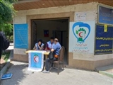 برپایی ایستگاه سلامت اعضای جوانان عضو کانون دانشجویی هلال احمر