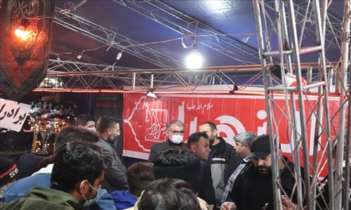 حضور فرماندار شهرستان قدس در خیمه