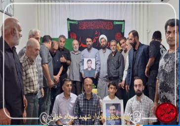 تجلیل گروه روضه الشهدا شهرستان قدس از خانواده شهید ورزشکار در برنامه هفتگی دیدار با شهدا